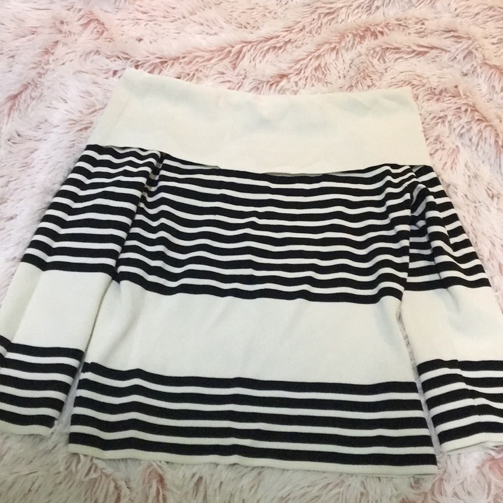 striped off the shoulder sweater
